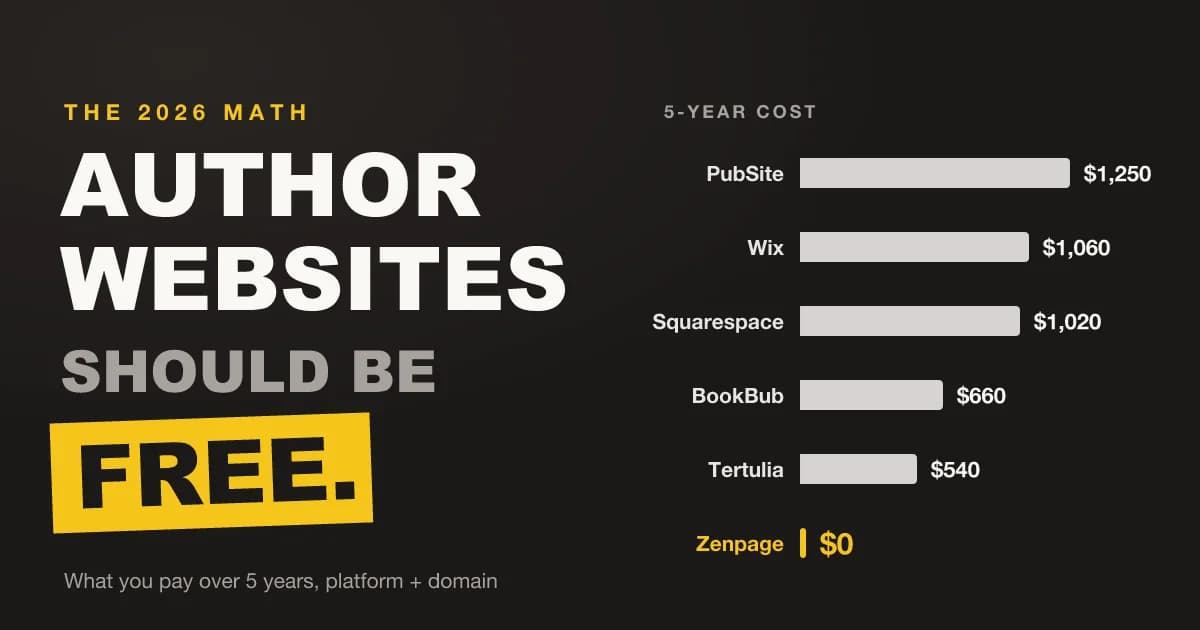 How much does an author website cost? (It should be $0)